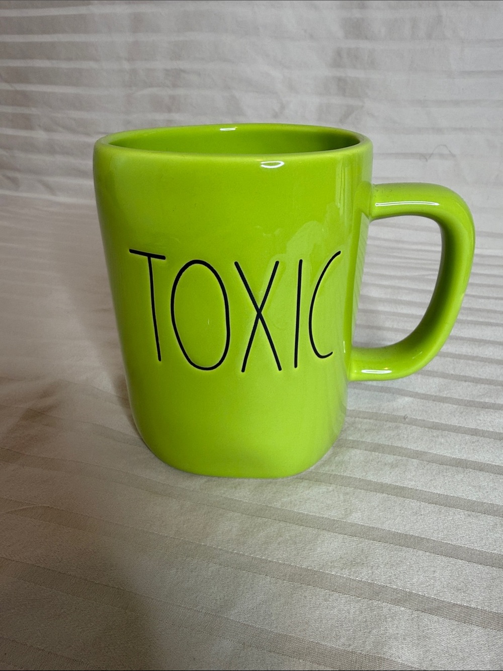 Rae Dunn TOXIC Mug in Bright Green
